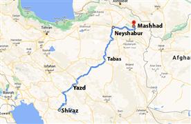 attractions of Shiraz to Mashhad route